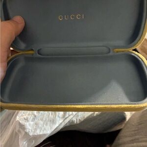 Gucci Yellow and Gray Accessory Case